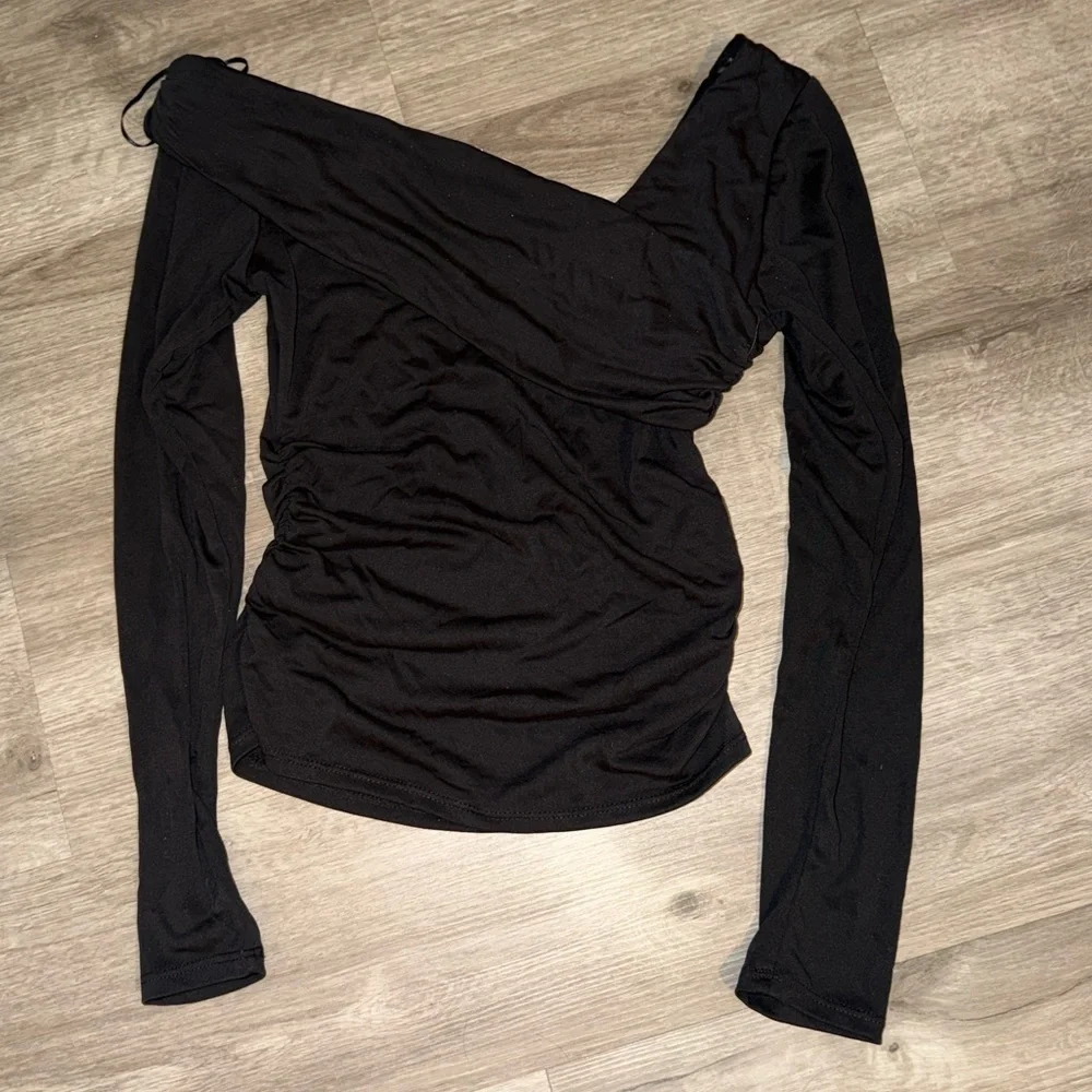 Free People Cupronickel Jenni Off the shoulder long sleeve top